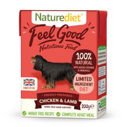 Naturediet Feel Good Chicken & lamb Dog Food - 8 x 200g